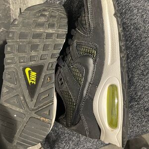 Nike Air Black and Yellow Running Shoes